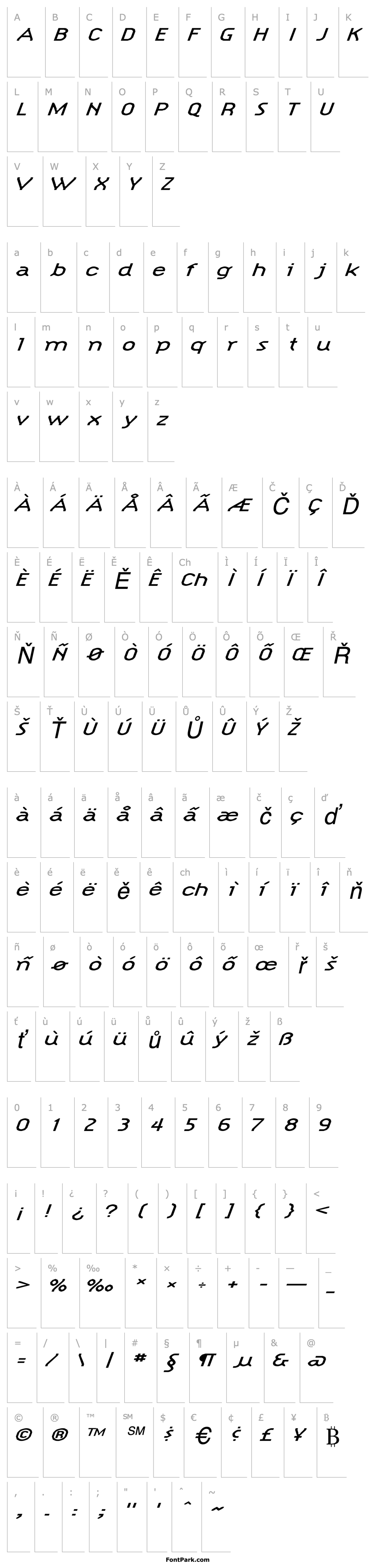 Overview HypeStyleExtended Italic