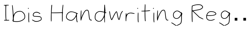Preview Ibis Handwriting Regular
