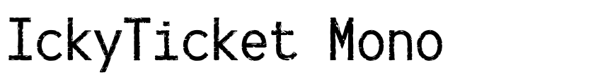 Preview IckyTicket Mono