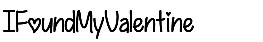 Font IFoundMyValentine by Misti's Fonts