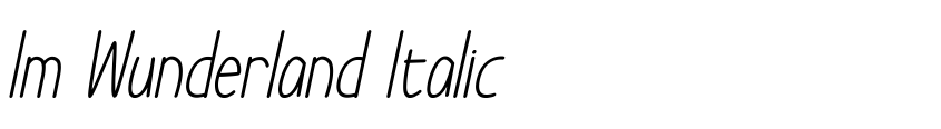 Preview Im Wunderland Italic