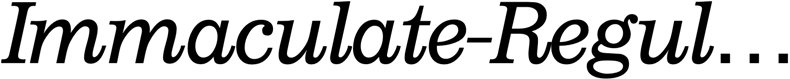 Preview Immaculate-RegularItalic