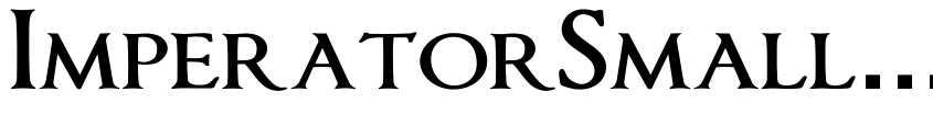 Preview ImperatorSmallCaps Bold