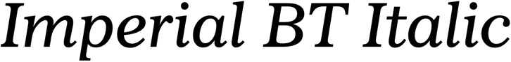 Preview Imperial BT Italic