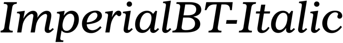 Preview ImperialBT-Italic