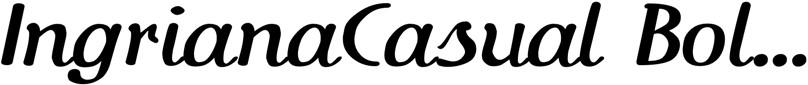 Preview IngrianaCasual Bold Italic