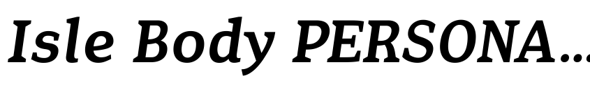 Preview Isle Body PERSONAL USE Medium Italic