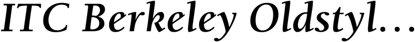 Preview ITC Berkeley Oldstyle LT Bold Italic