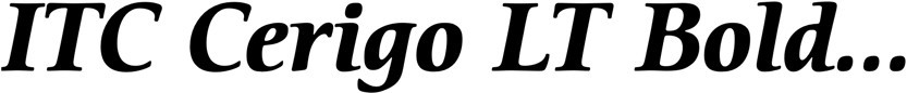 Preview ITC Cerigo LT Bold Italic