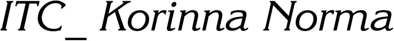 Preview ITC_ Korinna Normal-Italic