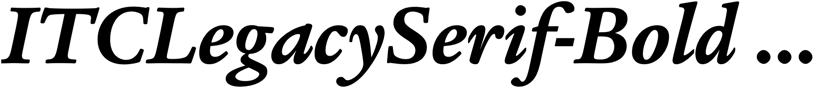 Preview ITCLegacySerif-Bold Italic
