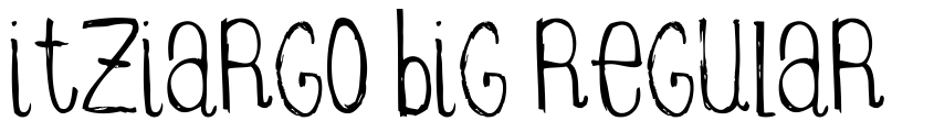 Font ITZIARGO BIG Regular by itziar goñi