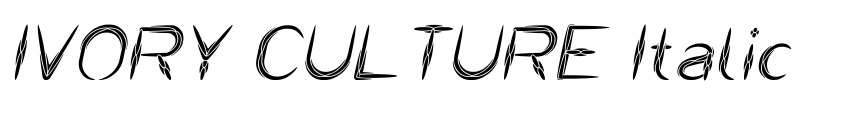 Font IVORY CULTURE Italic by weknow © (weknow.deviantart.com)