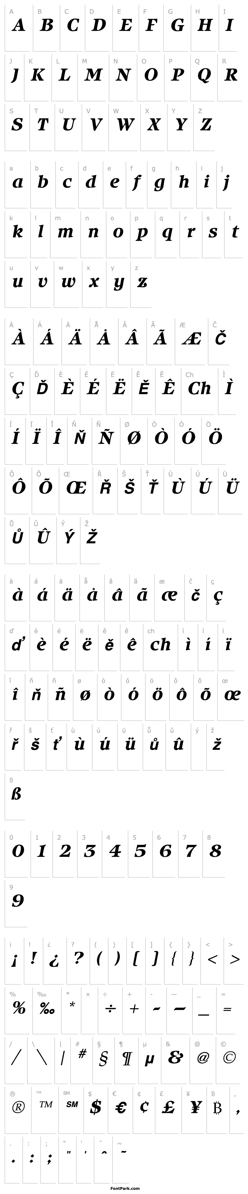 Přehled Isbell Bold Italic