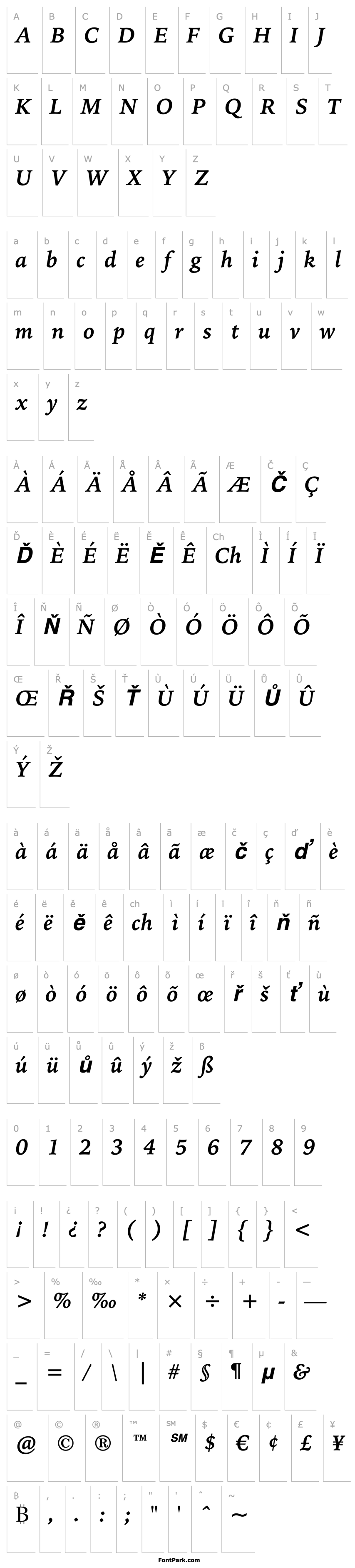 Přehled IowanOldStyleBT-BoldItalic