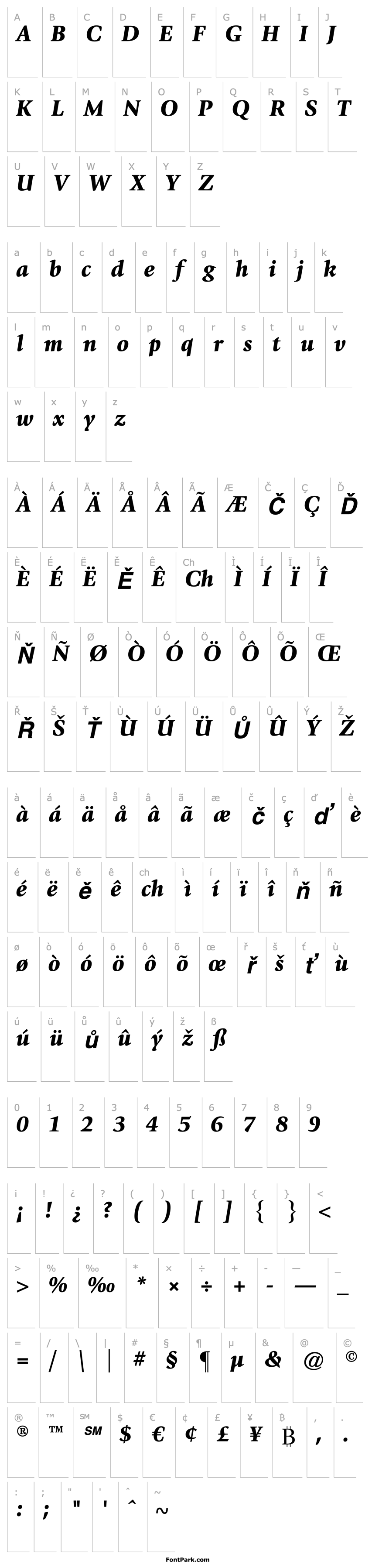 Overview GiovanniStd-BlackItalic