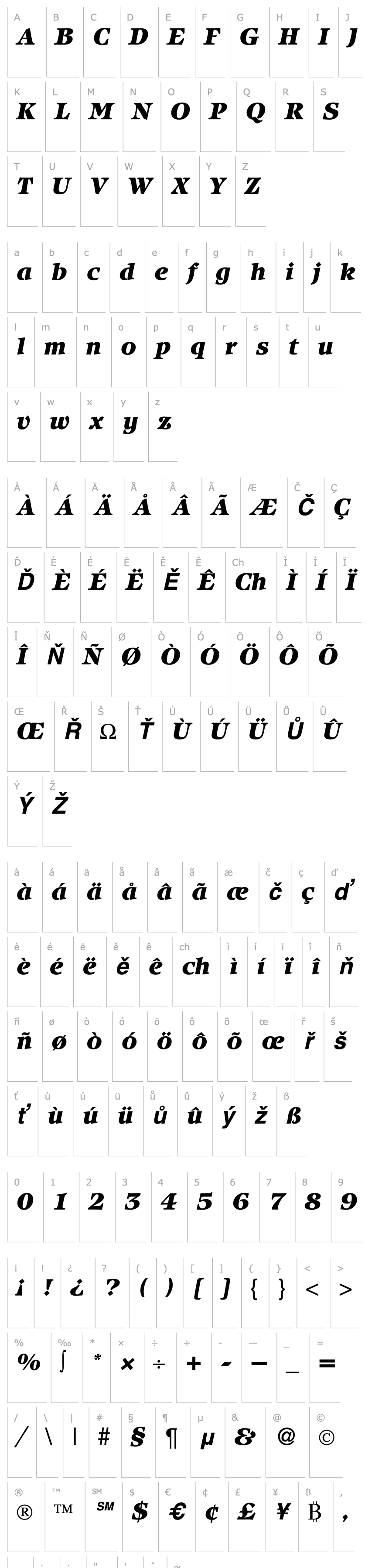 Overview IcebergHeavy-RegularItalic