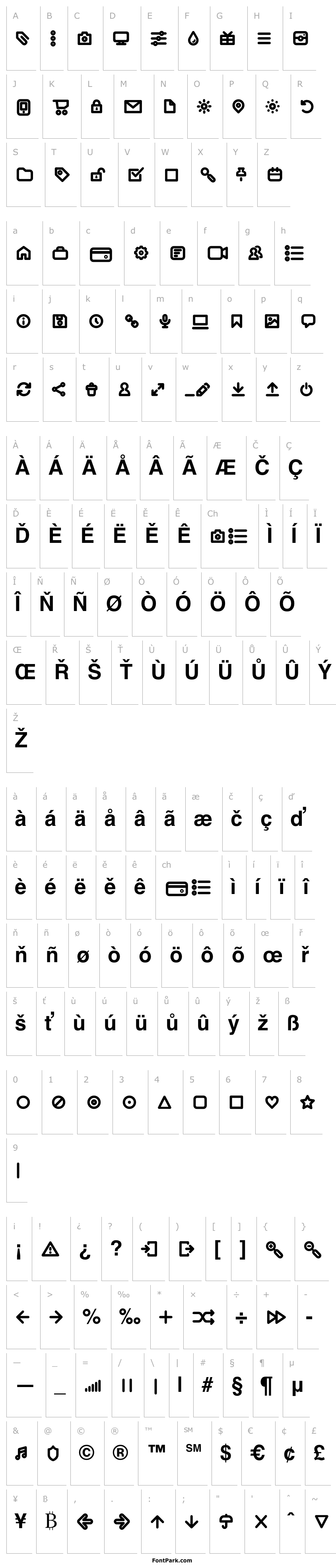 Overview Iconic Pictograms Bold