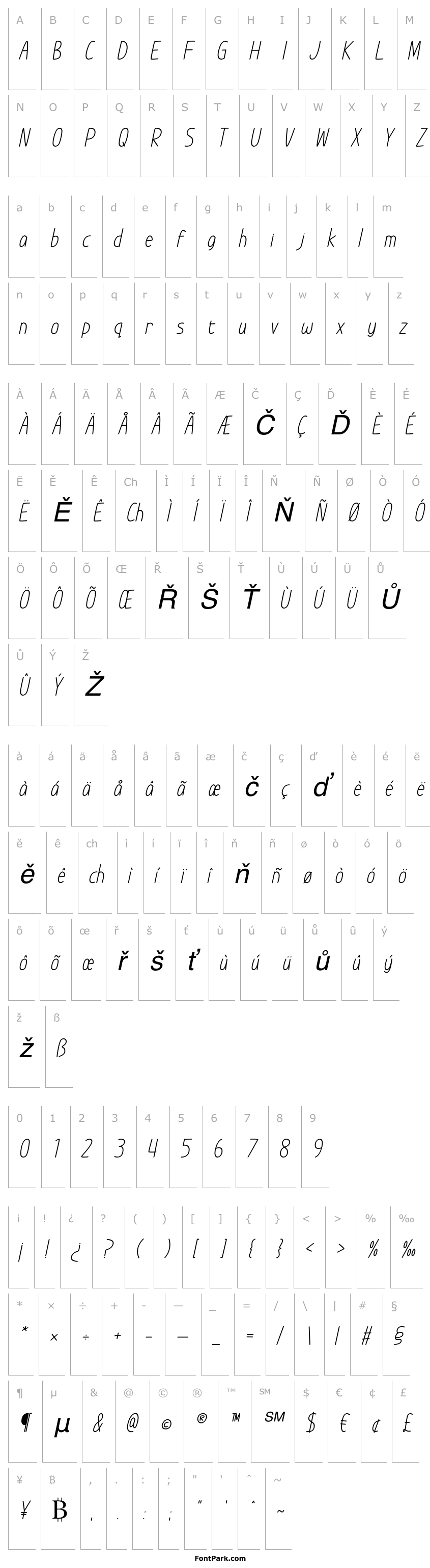 Overview Im Wunderland Italic