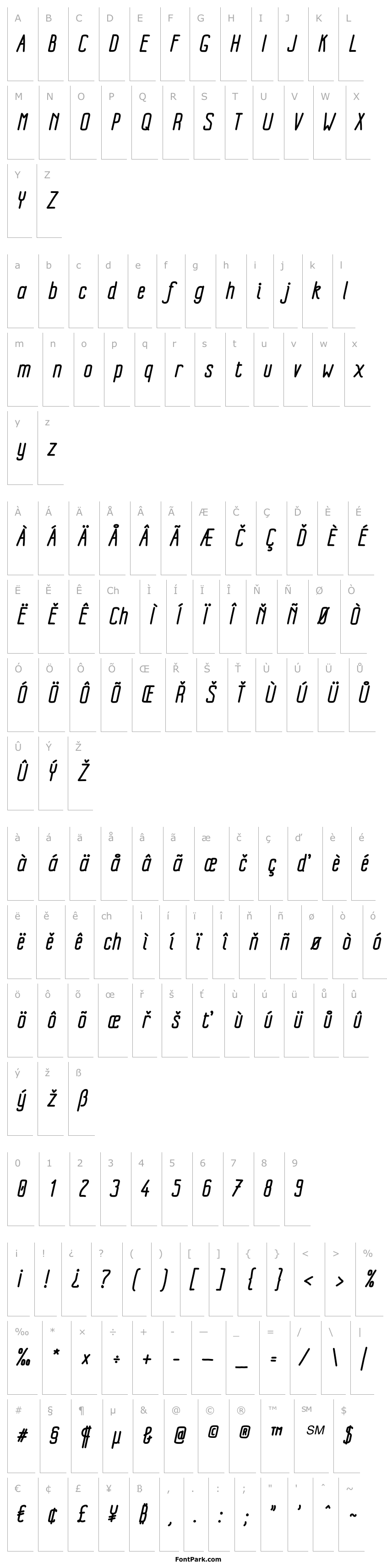 Přehled Impreciso free Italic