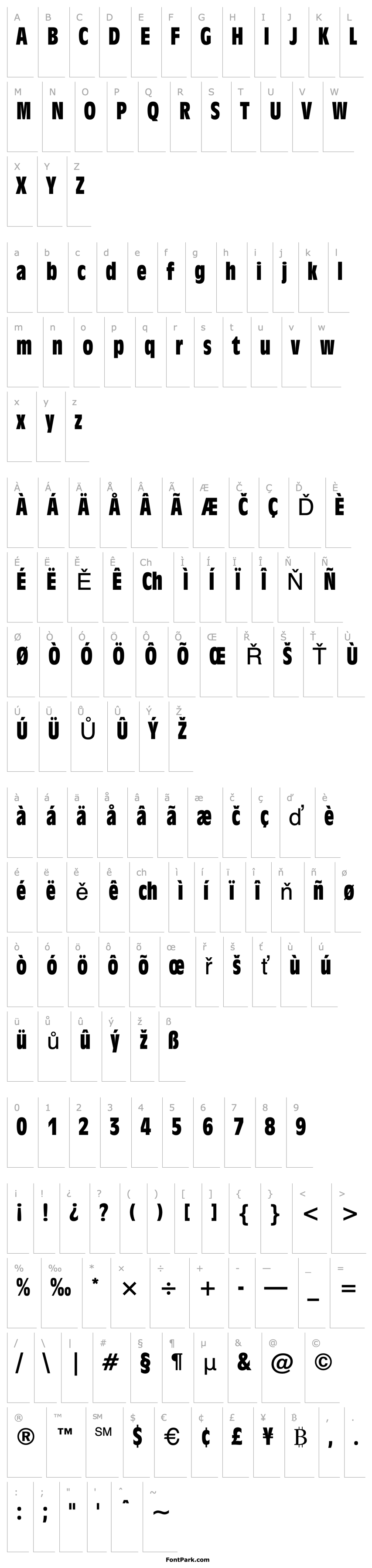 Overview Incised 901 Bold Condensed BT