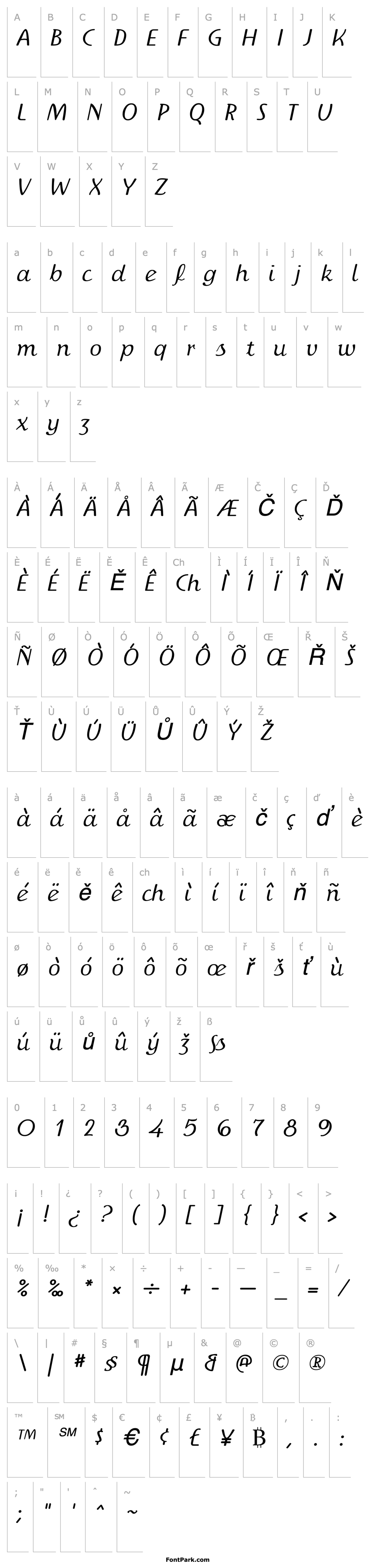 Overview IngrianaCasual Italic