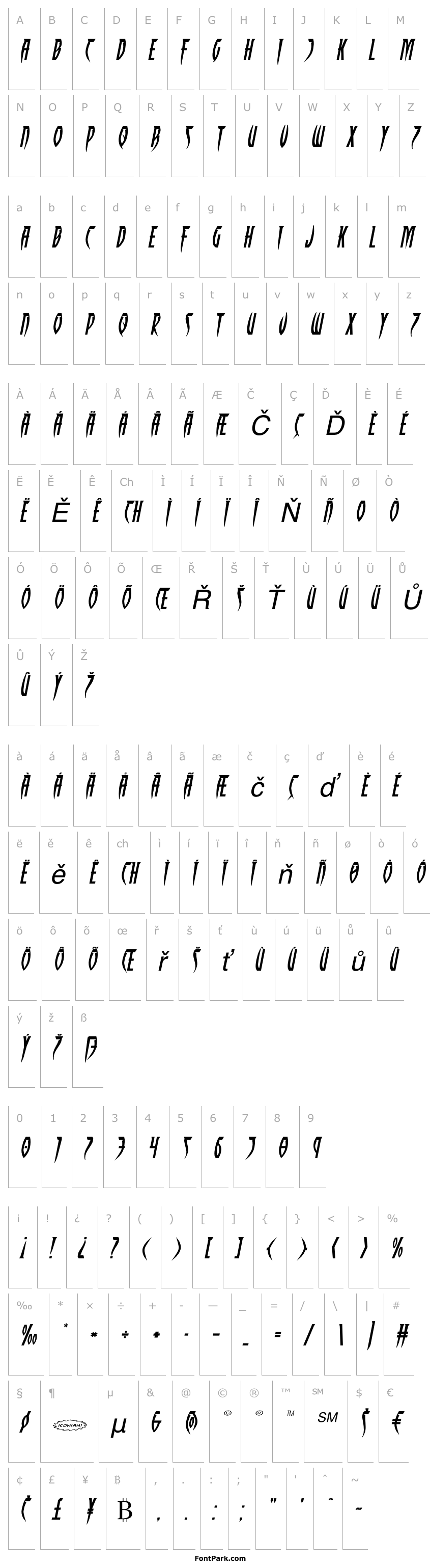 Přehled Inhumanity Extra-Expanded Italic