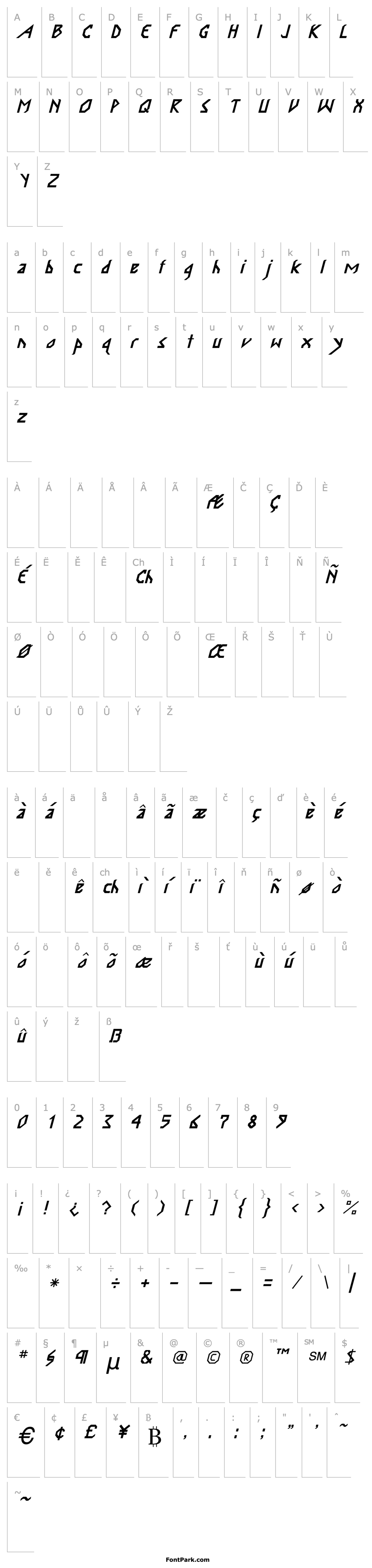 Overview InkaBod Italic