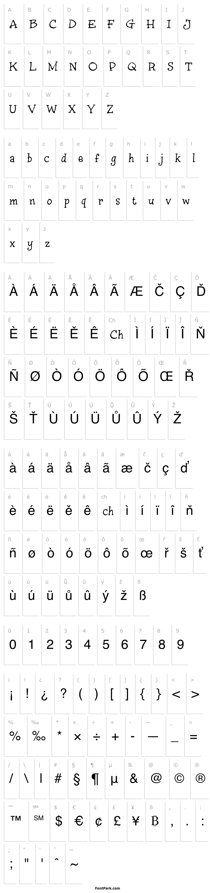 Overview InkyDoo_Serif_TRIAL