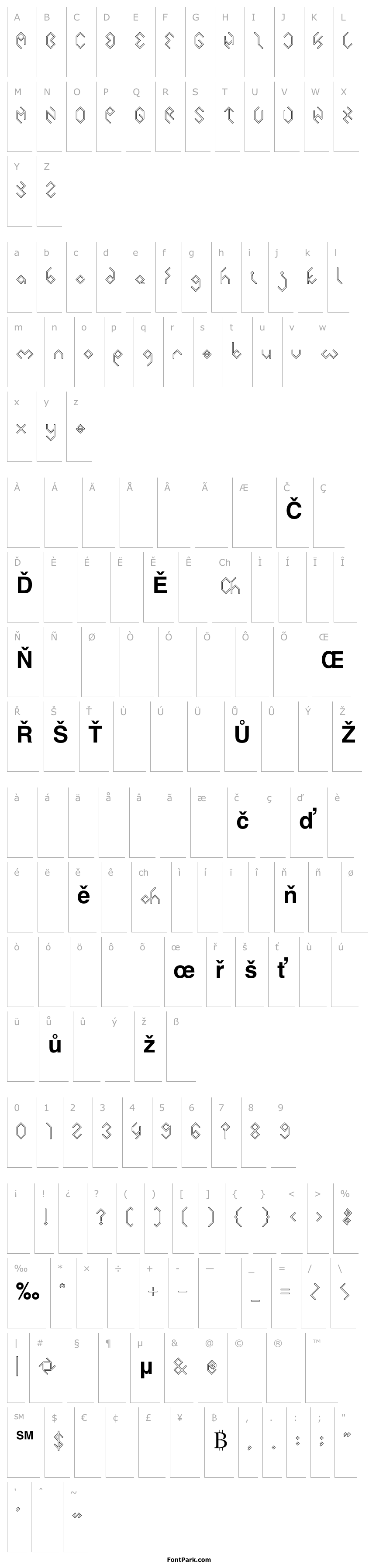 Přehled INSIDE THE BOX-Hollow Bold
