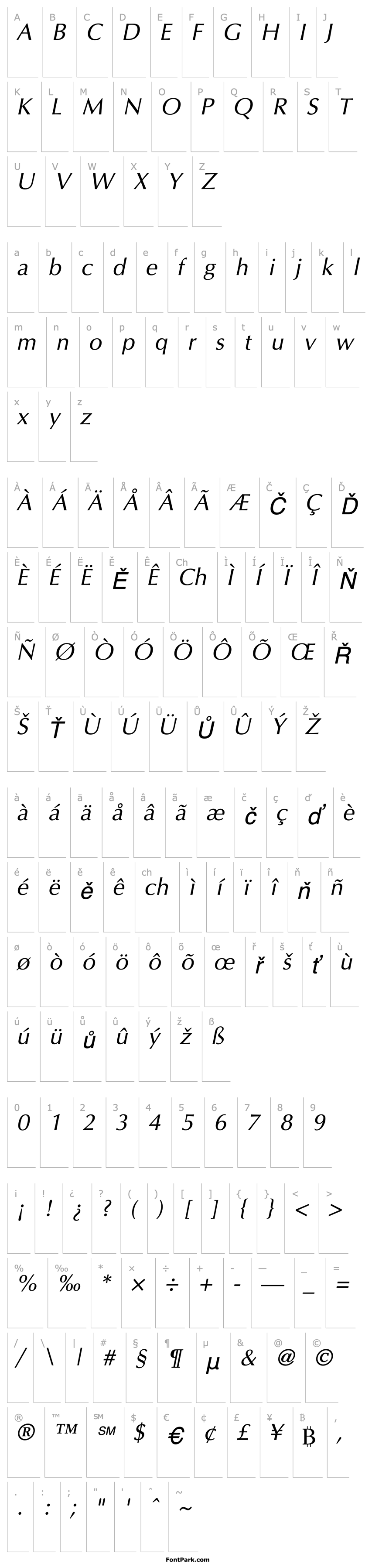 Přehled Interface SSi Italic