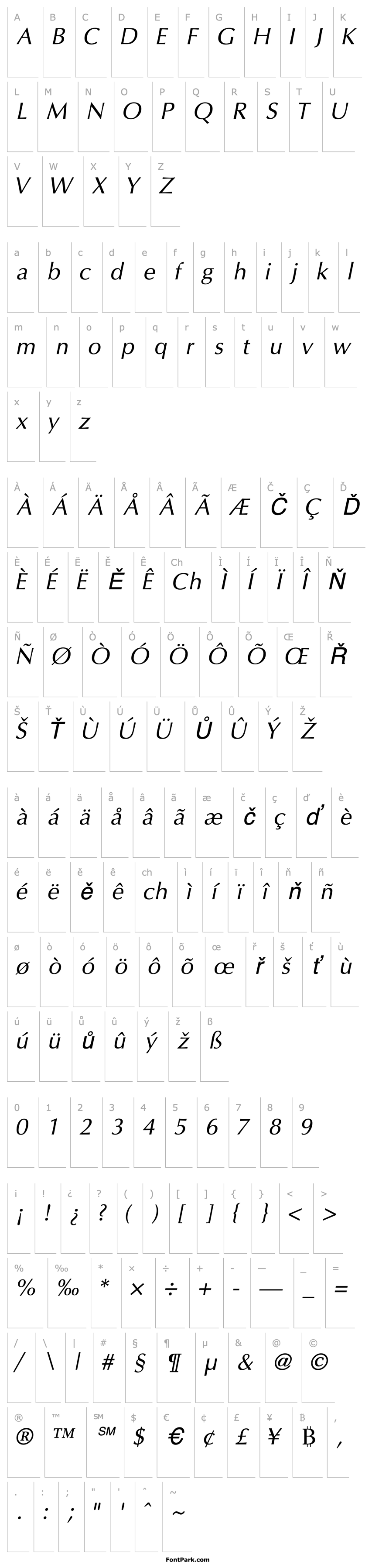 Přehled InterfaceSSK Italic