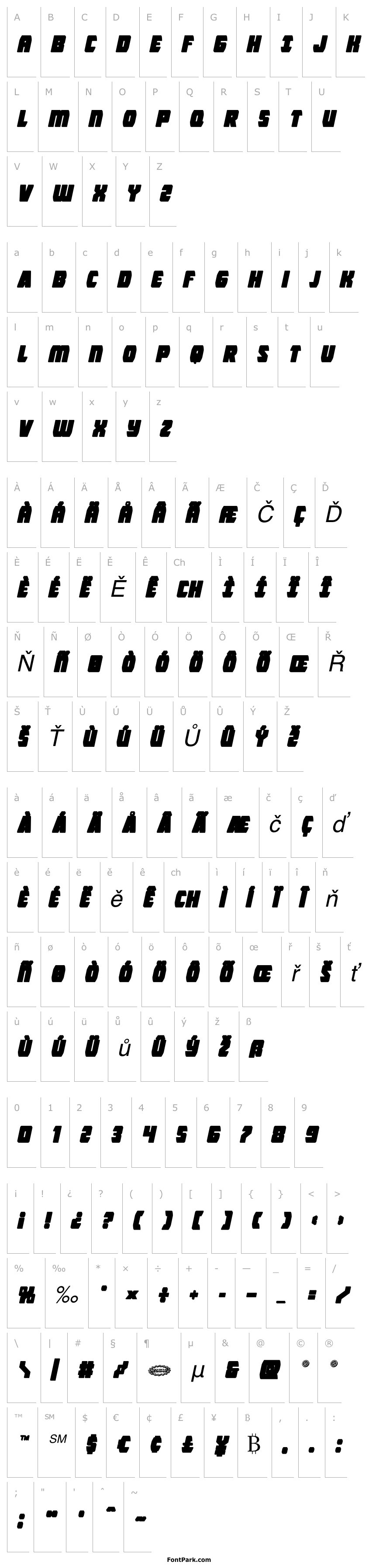 Přehled Intergalactic Block Italic