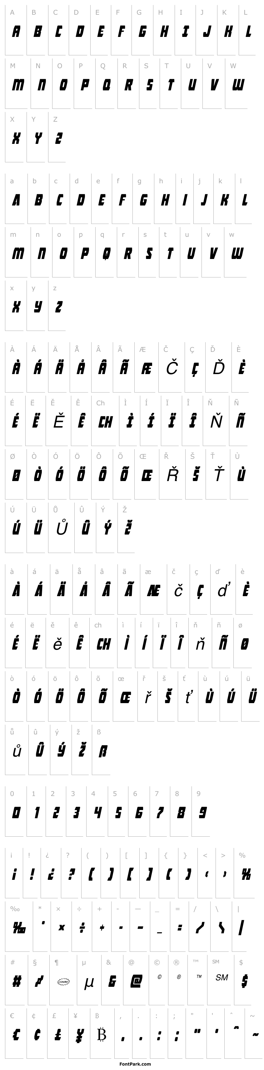 Overview Intergalactic Condensed Italic