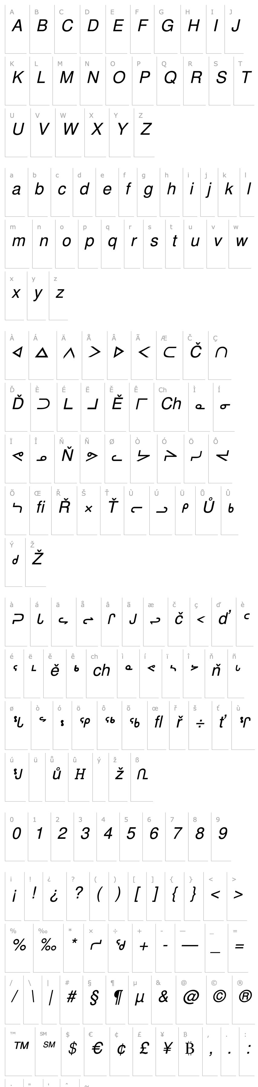 Přehled InuktitutSSK Italic