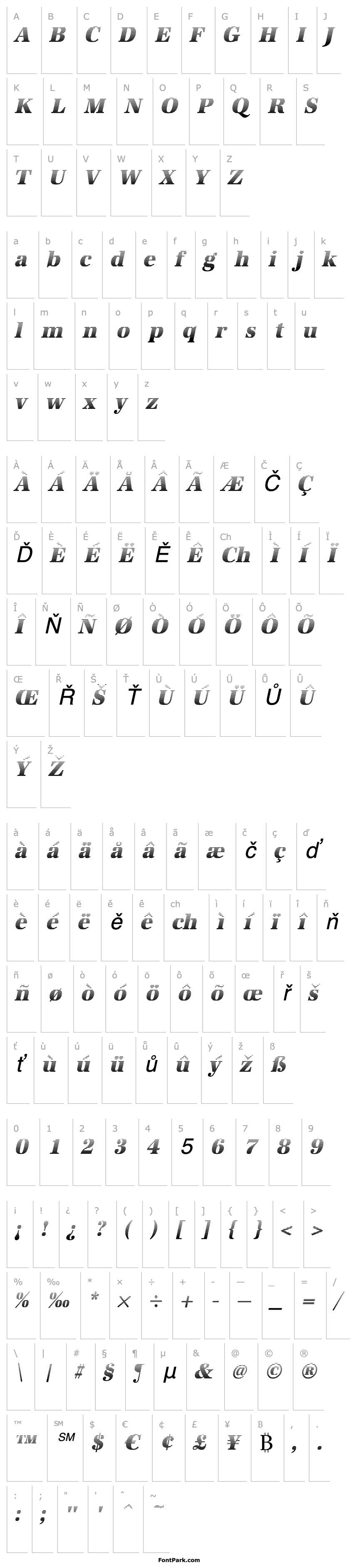 Overview IrisBeckerGradientC-ExBold-Italic