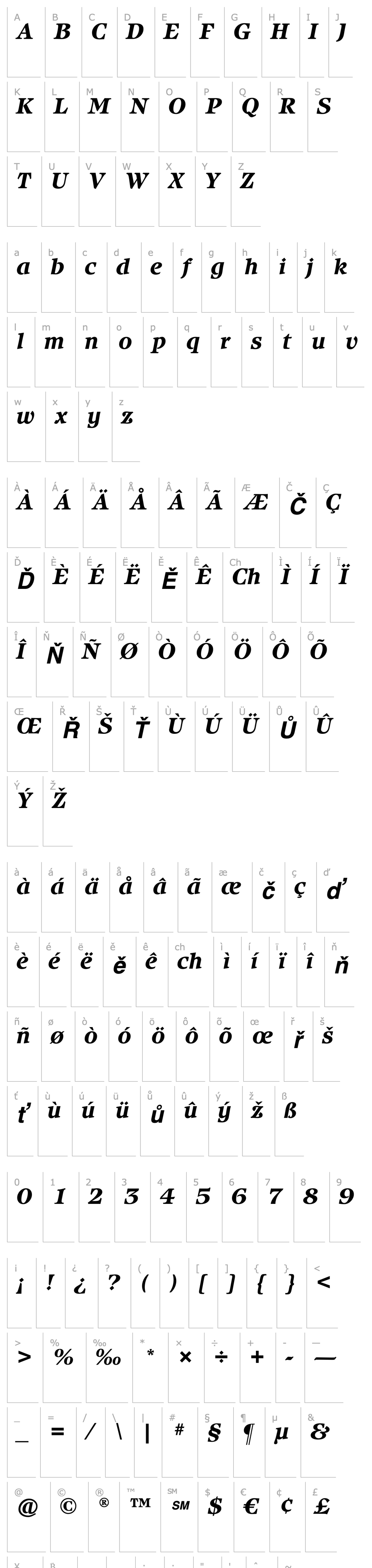 Přehled IsbellITCStd-BoldItalic