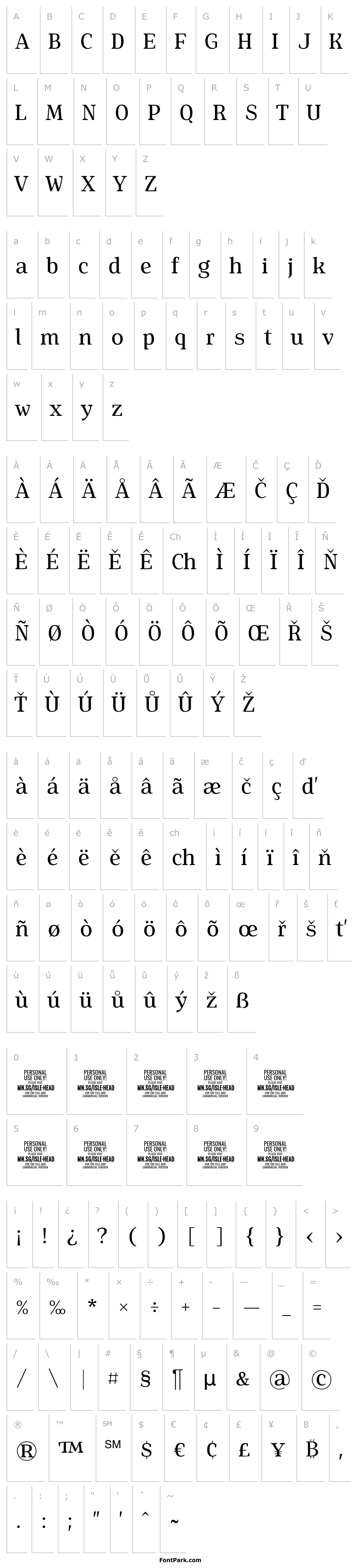 Přehled Isle Headline PERSONAL USE Medium