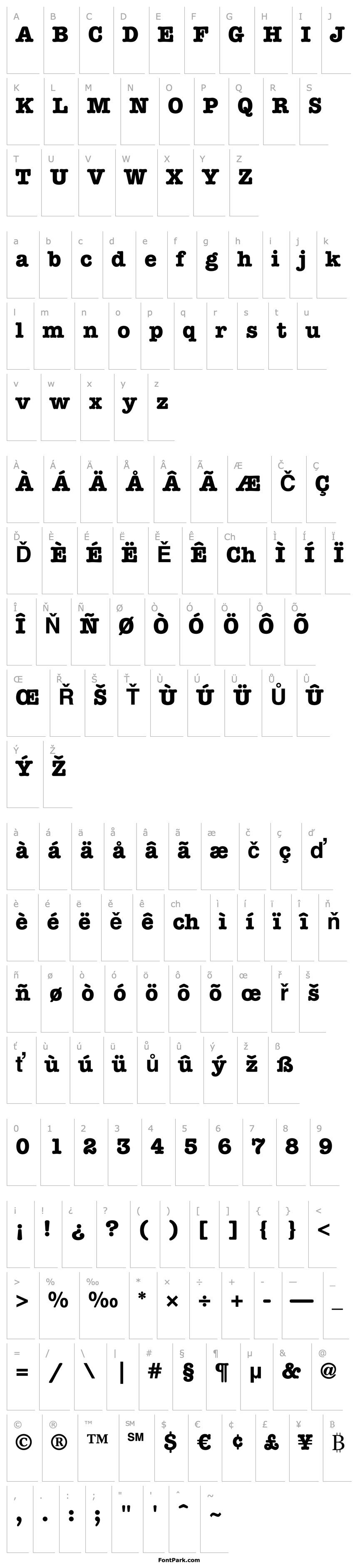 Přehled ITC American Typewriter LT Bold