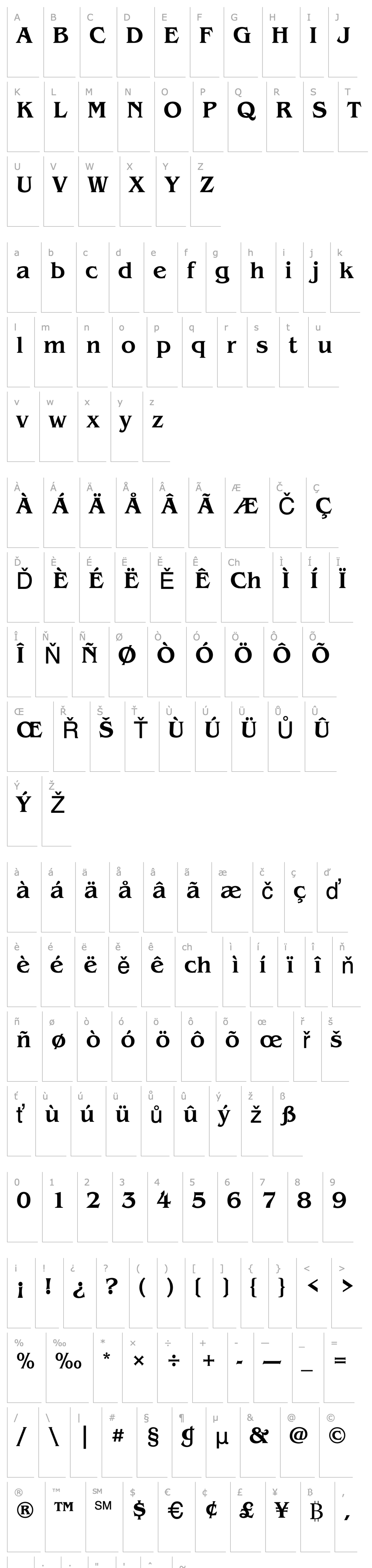 Přehled ITC Benguiat Medium