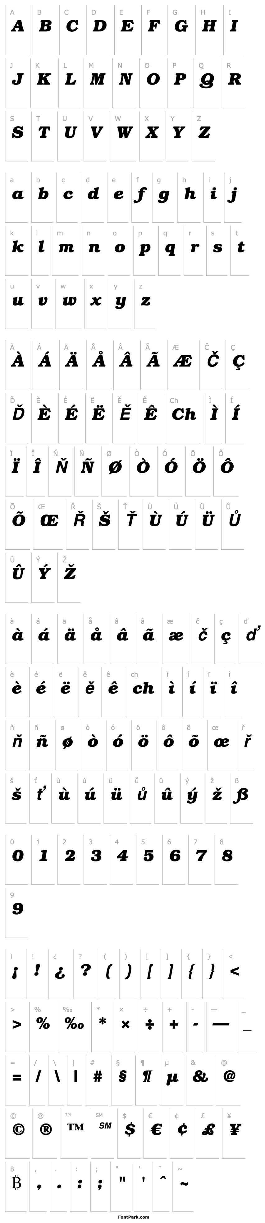 Overview ITC Bookman LT Bold Italic