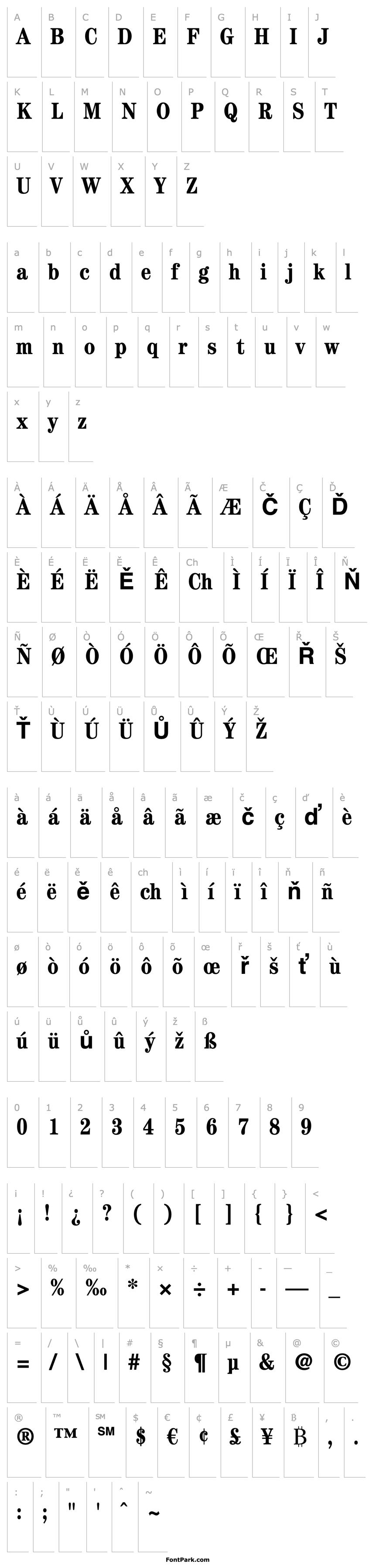 Overview ITC Century LT Bold Condensed