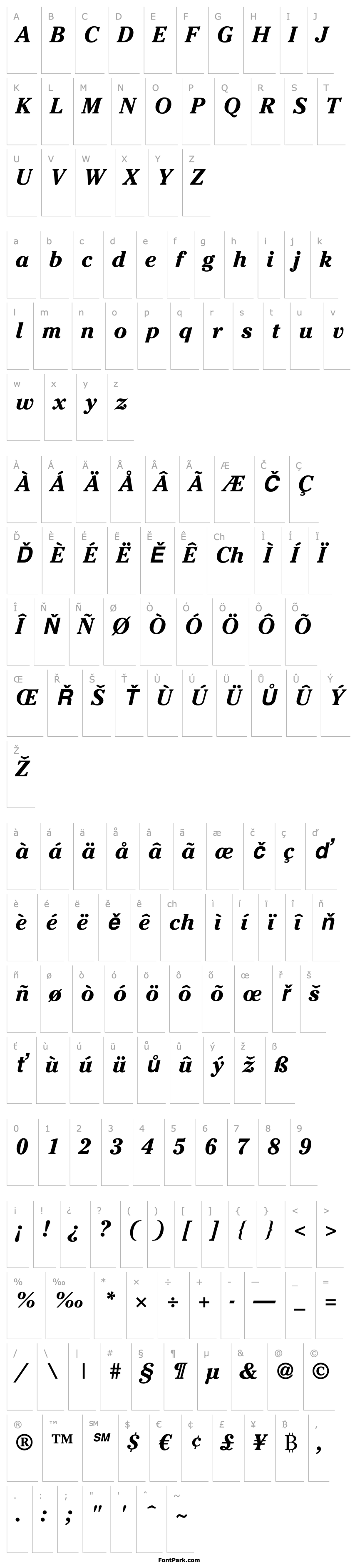 Overview ITC Cheltenham LT Bold Italic