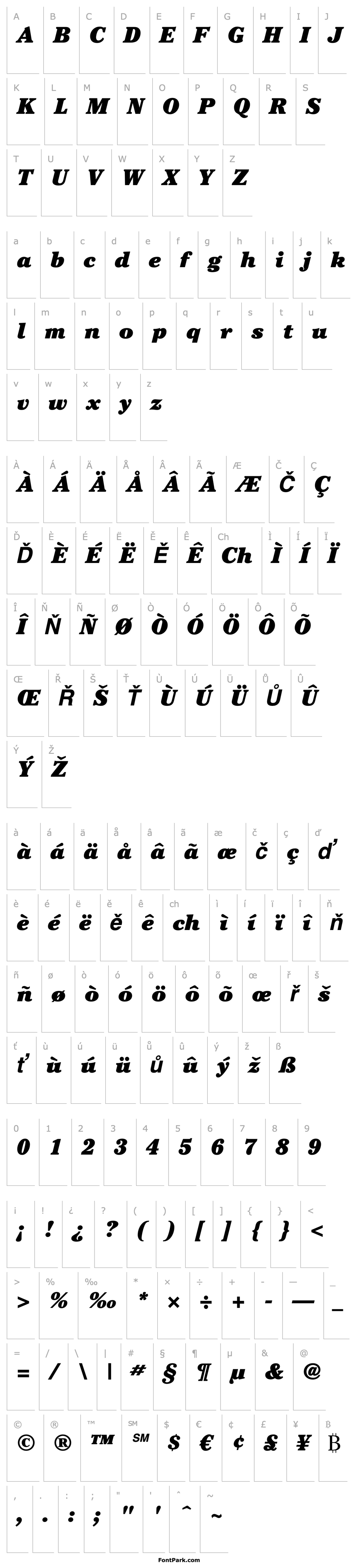 Overview ITC Cheltenham LT Ultra Italic