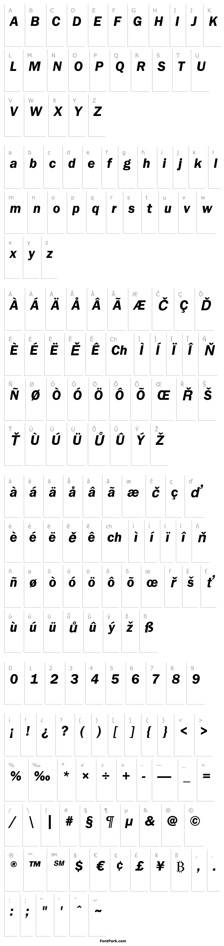 Overview ITC Franklin Gothic LT Demi Italic