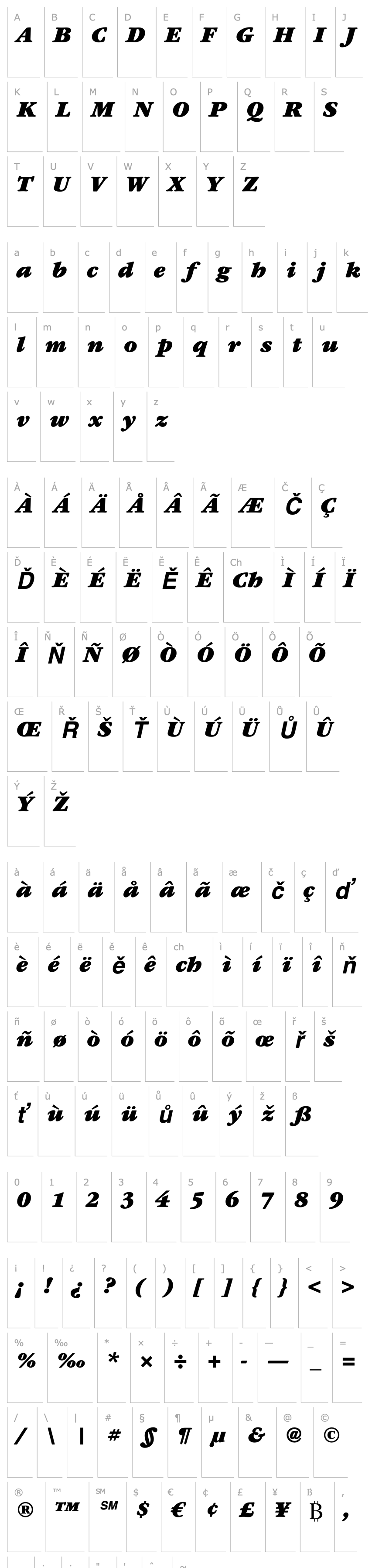 Overview ITC Garamond LT Ultra Italic