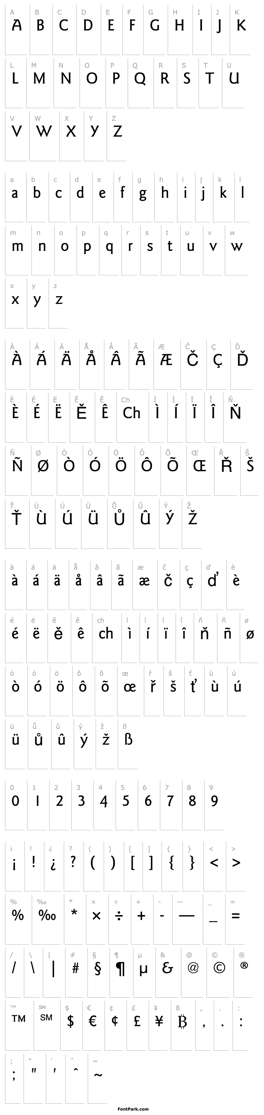 Overview ITC Goudy Sans LT Medium