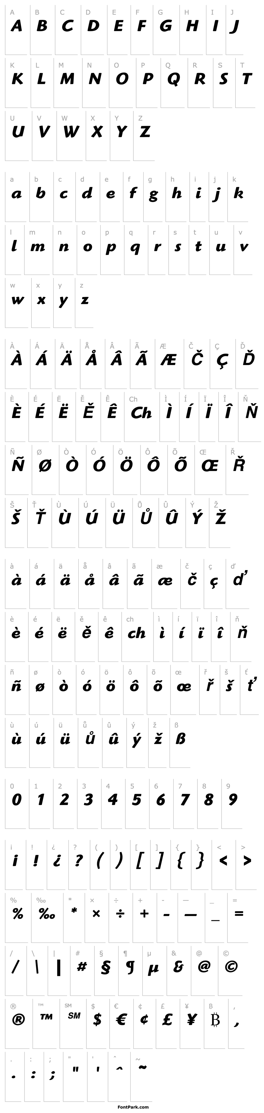 Overview ITC Highlander LT Bold Italic