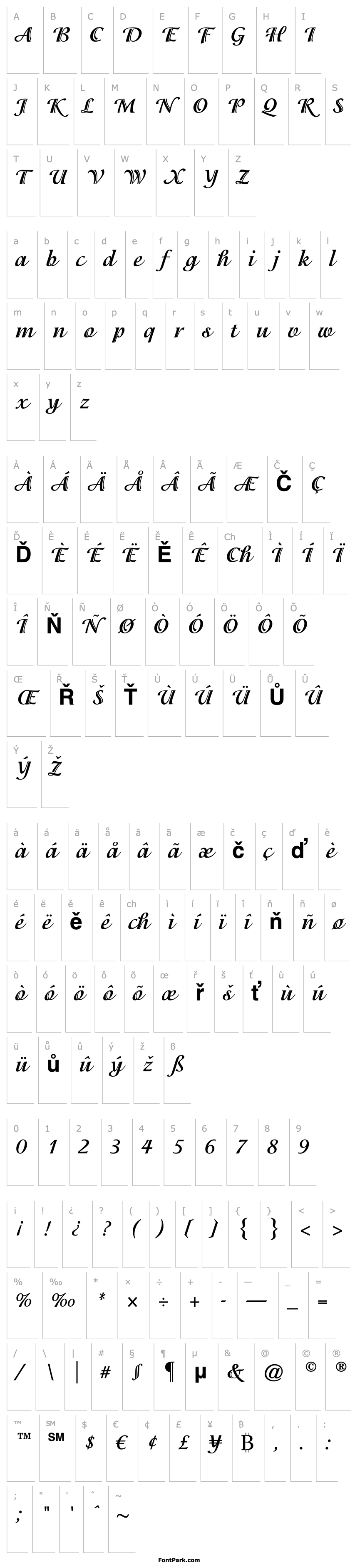 Přehled ITC Isadora LT Bold