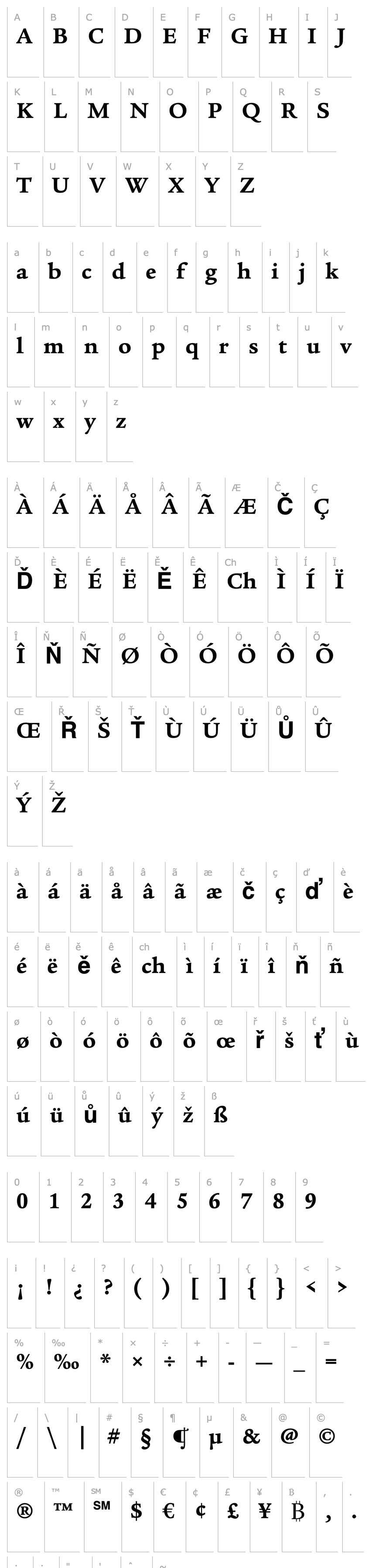 Overview ITC Legacy Serif LT Bold